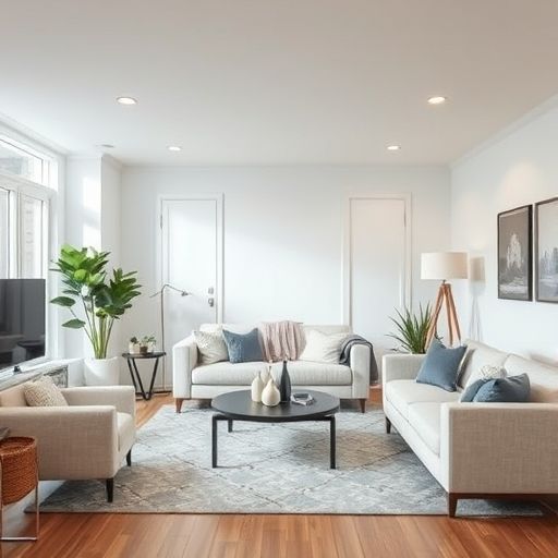 家政清洁后的客厅