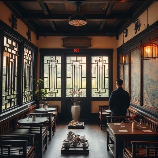 广州天河茶肆内部