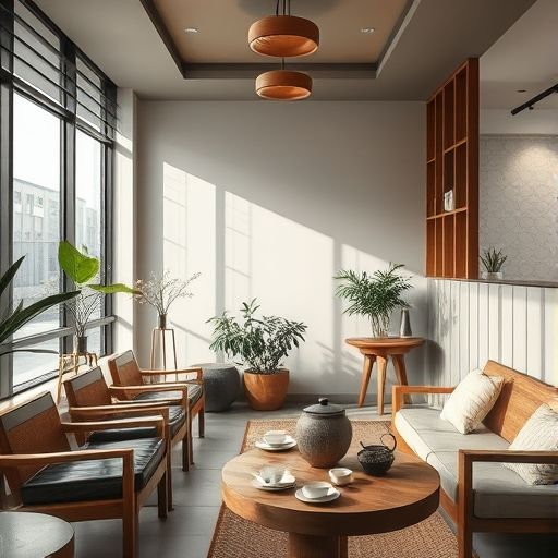 广州天河高端茶肆室内场景