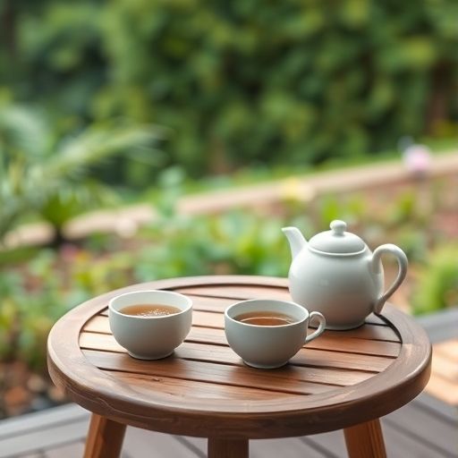 户外品茶的宁静场景