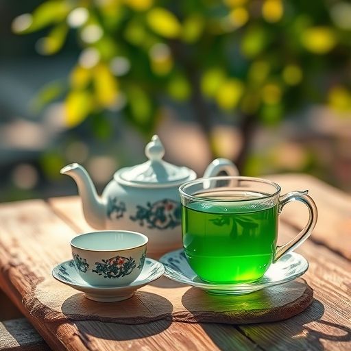 高端茶具与绿茶