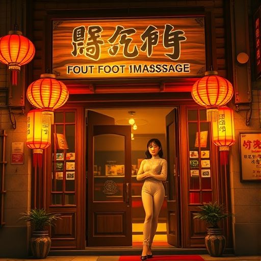 传统沐足店外观