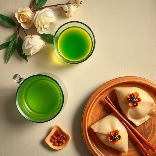 新茶与点心诱人搭配