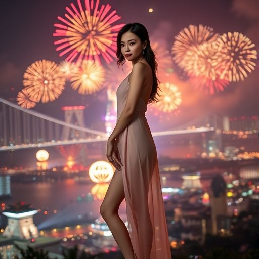 烟花点亮葵花浦典论的夜空