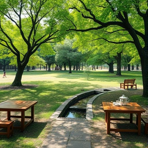 洪湖公园露天茶肆