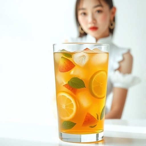 清爽冷泡茶的诱人呈现