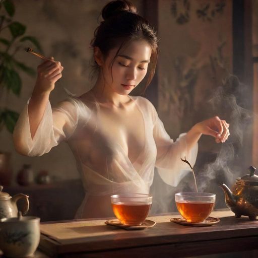 茶艺师优雅地展示泡茶技艺