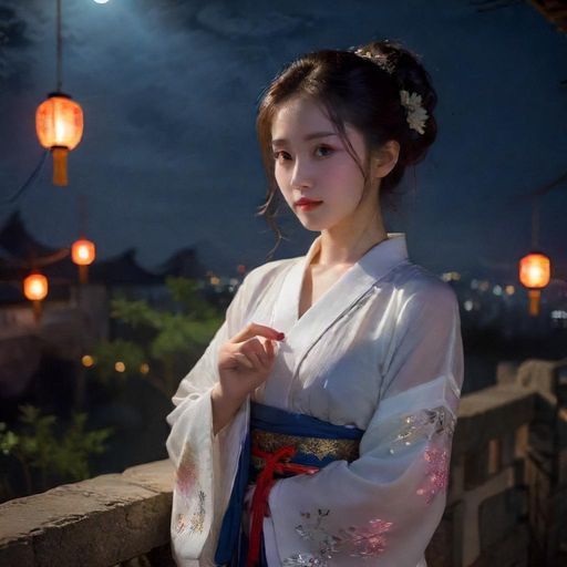 夜晚白云区某条商业街的景象,人来人往,灯光璀璨