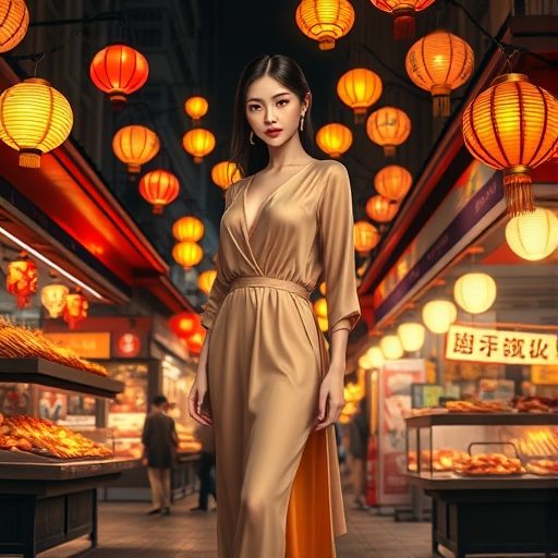 番禺夜市烧烤摊热闹场景