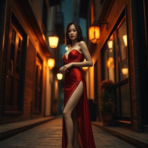 老巷子里的温暖灯光