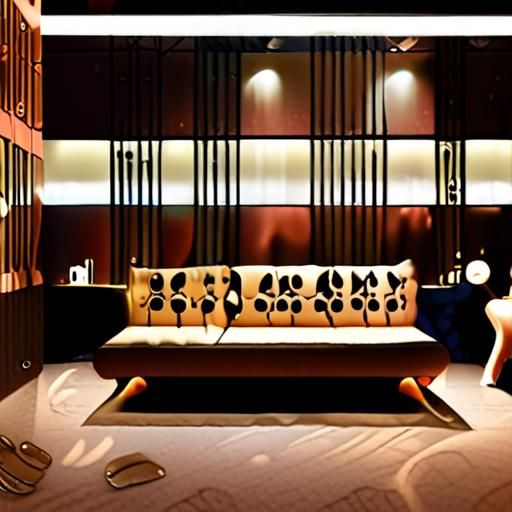 深圳QM品花阁桑拿会所休息室细节