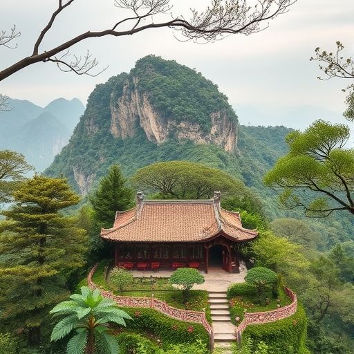 白云山脚下的茶肆外观