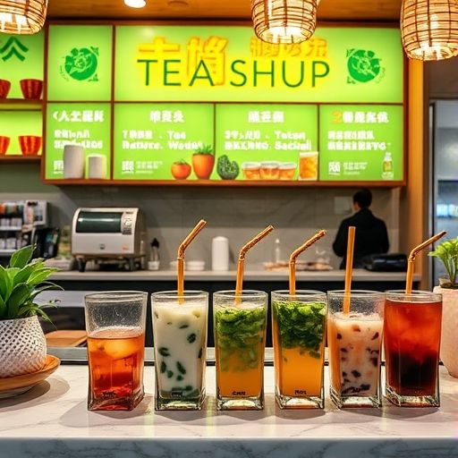 天河区新茶饮品展示