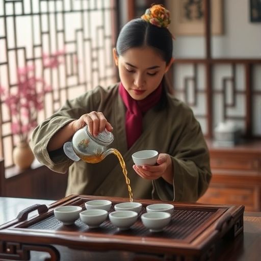 茶艺师冲泡茶叶