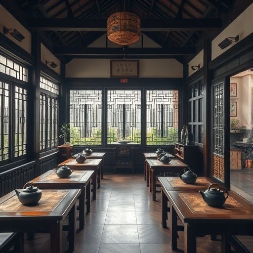 广州传统茶楼内部