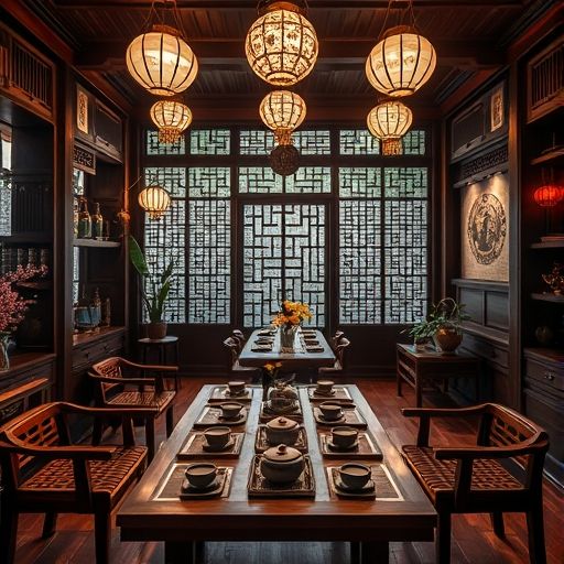 龙华老街茶肆内部