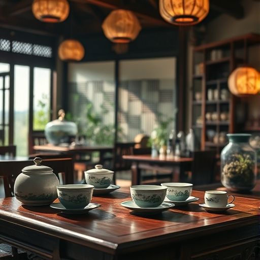 广州茶肆内的茶具与茶叶