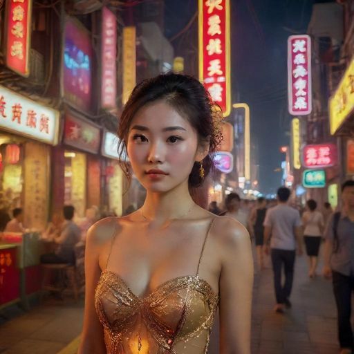 游客与摊贩的欢乐瞬间