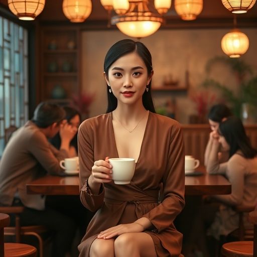 朋友在茶室轻松聊天的画面