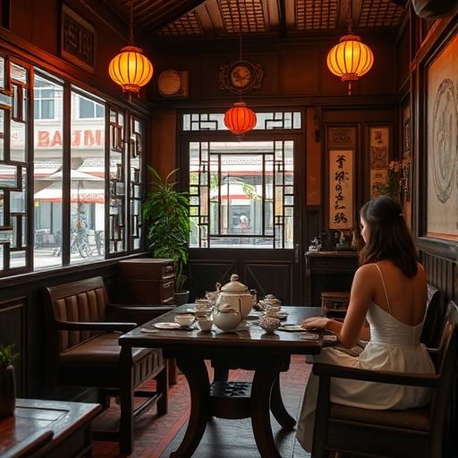 天河北路茶肆内部