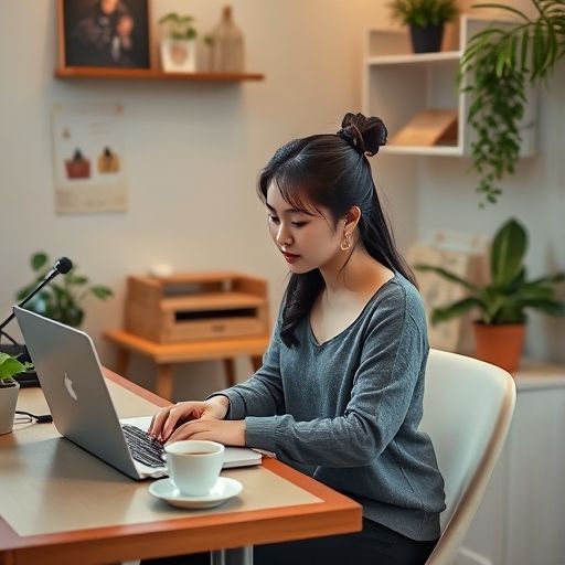 广州工作室妹子工作场景