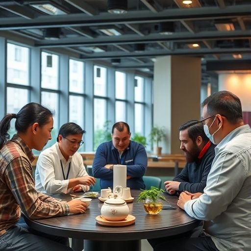 广州茶友交流场景