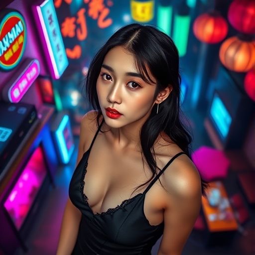 广州夜场桑拿会所 俯视角 写实风格 夜场环境背景