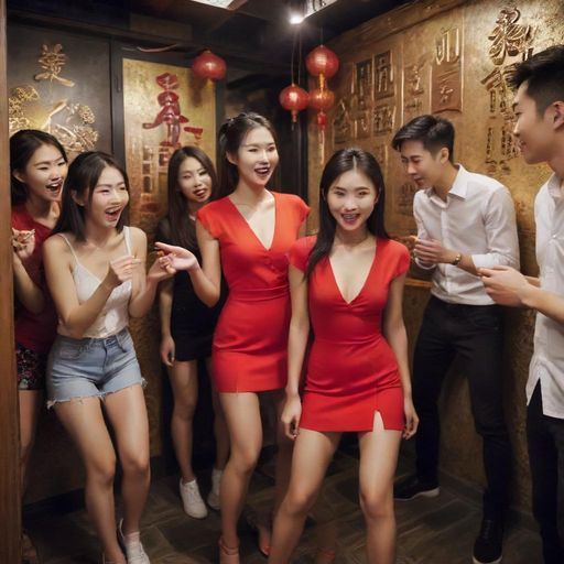 展现年轻人在广州玩密室逃脱时专注协作的场景