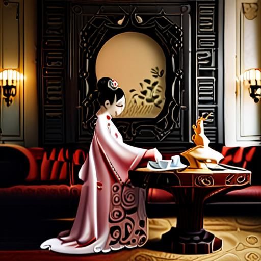 深圳精致品茶雅室一角