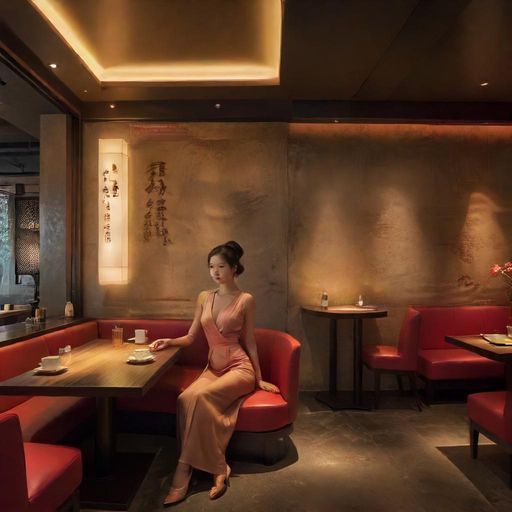 茶吧内优雅的装饰风格