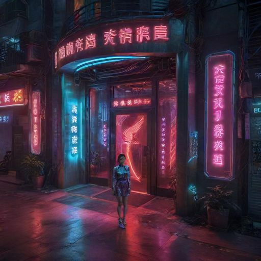 高端工作室夜晚入口