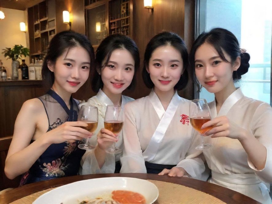 夜晚,一条灯火辉煌的城市街道上,一家外观时尚奢华的高端会所入口在霓虹灯下熠熠生辉,吸引着往来行人。