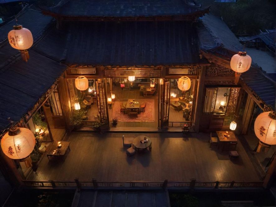 广州喝茶茶室唯美场景