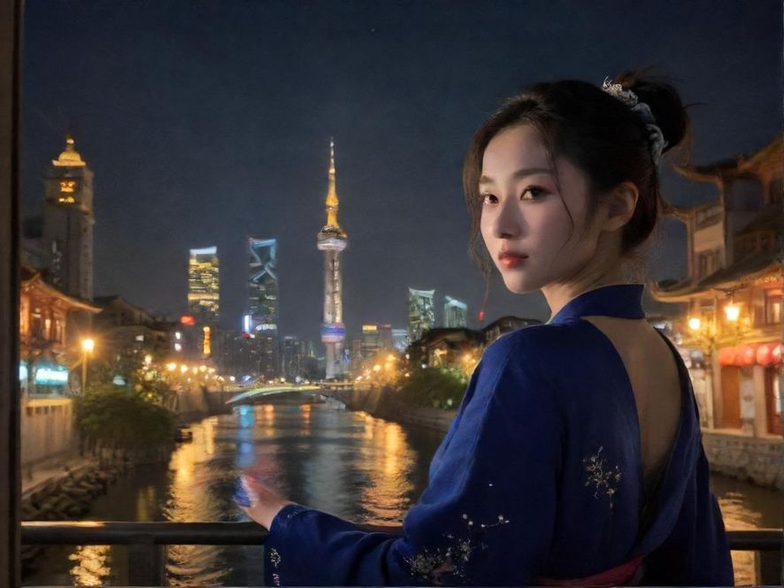 都市夜景示意图