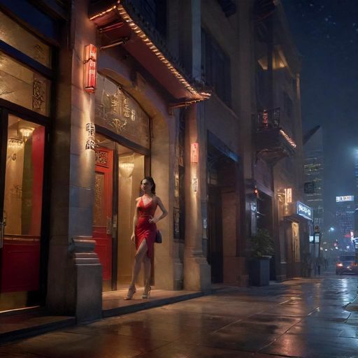 深圳夜晚的休闲会所入口