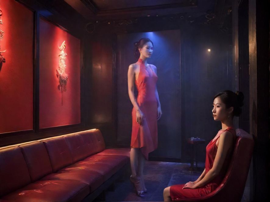 广州夜场会所休闲区场景