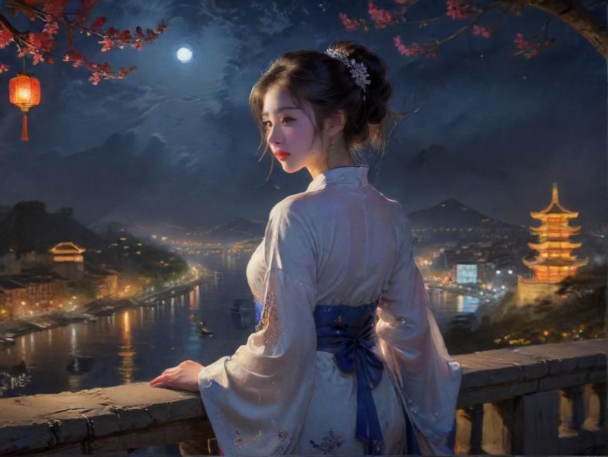 现代休闲会所夜景