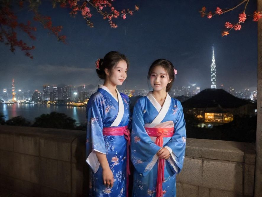 广州夜场入口闪烁着霓虹灯,充满赛博朋克风格的城市夜景,仿佛在召唤着探险者。