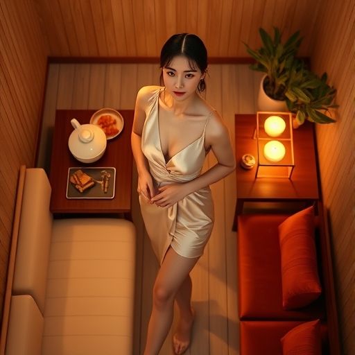 花都桑拿会所休息区精致的茶水和点心