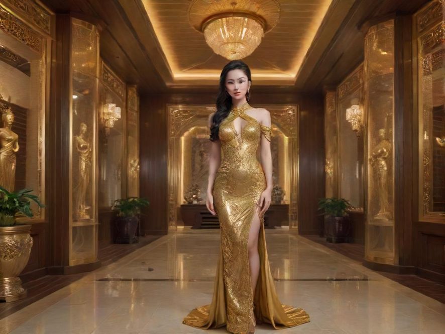 广州某高端桑拿会所富丽堂皇的大堂入口，让人眼前一亮