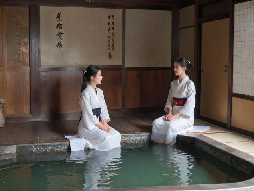 高端桑拿会所室内,温暖灯光与蒸汽营造放松氛围