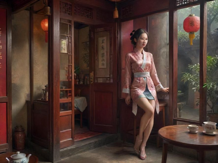 广州桑拿会所茶艺表演场景