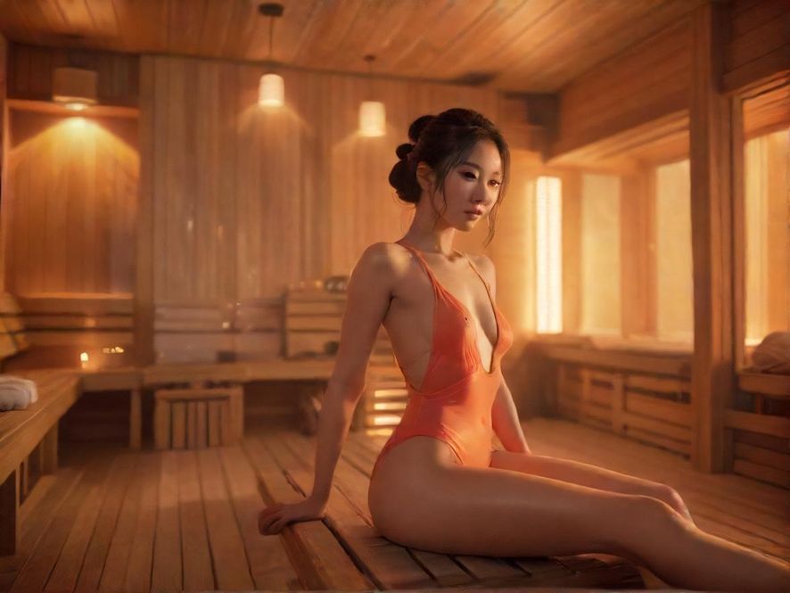 桑拿会所内舒适的休息区域