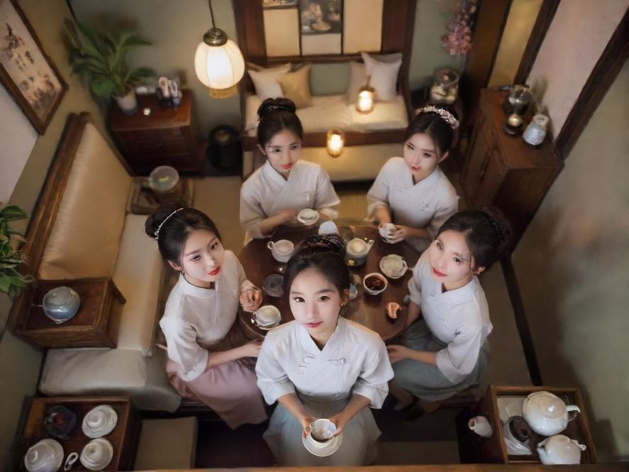 广佛茶室休闲场景