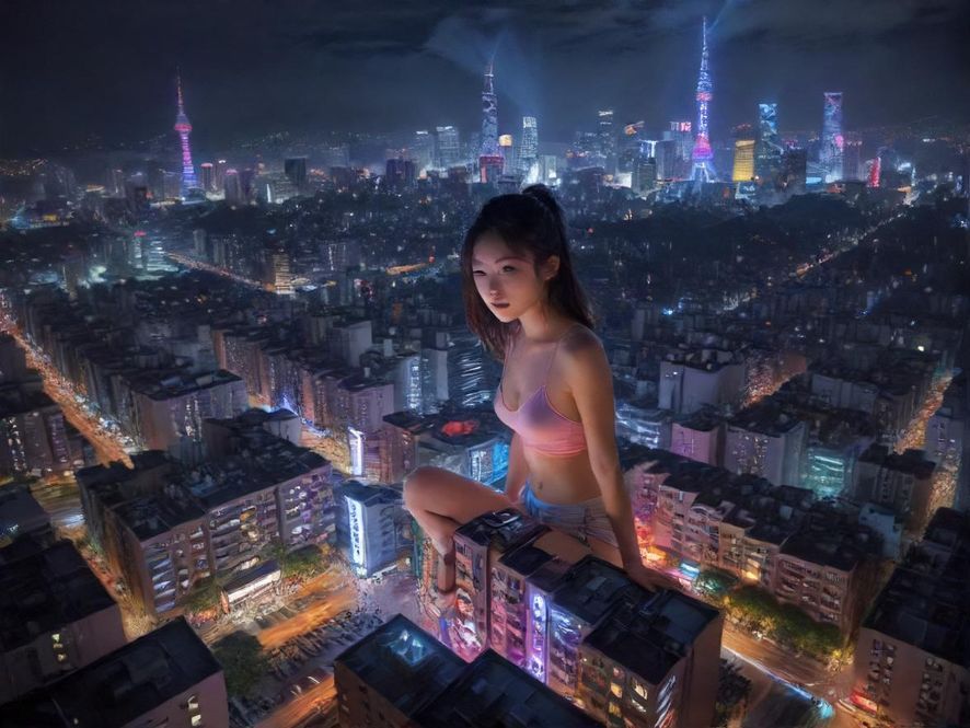 qm兼职论坛 探索城市 俯视视角 创意插画 充满活力的城市背景