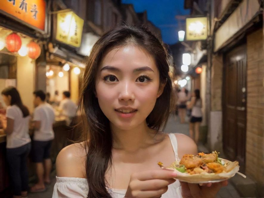 阡陌同城美食探店活动小吃特写