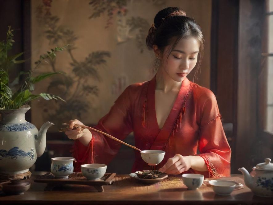 深圳高端品茶茶艺师特写