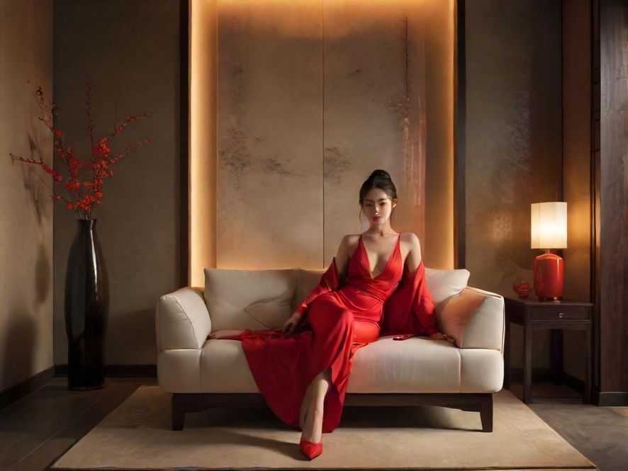 一个布置舒适、灯光温馨的私人休闲包厢，营造放松的氛围