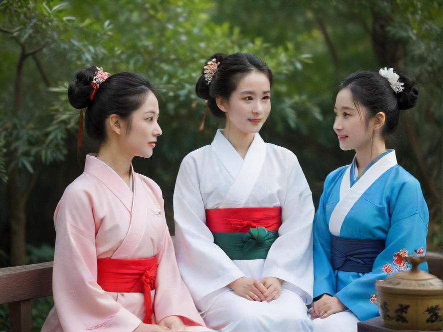 图片展示了广州一家高端会所内优雅的茶艺师