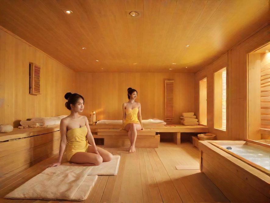 广佛桑拿水疗中心内部,宽敞明亮,现代简约风格,营造出舒适放松的氛围。